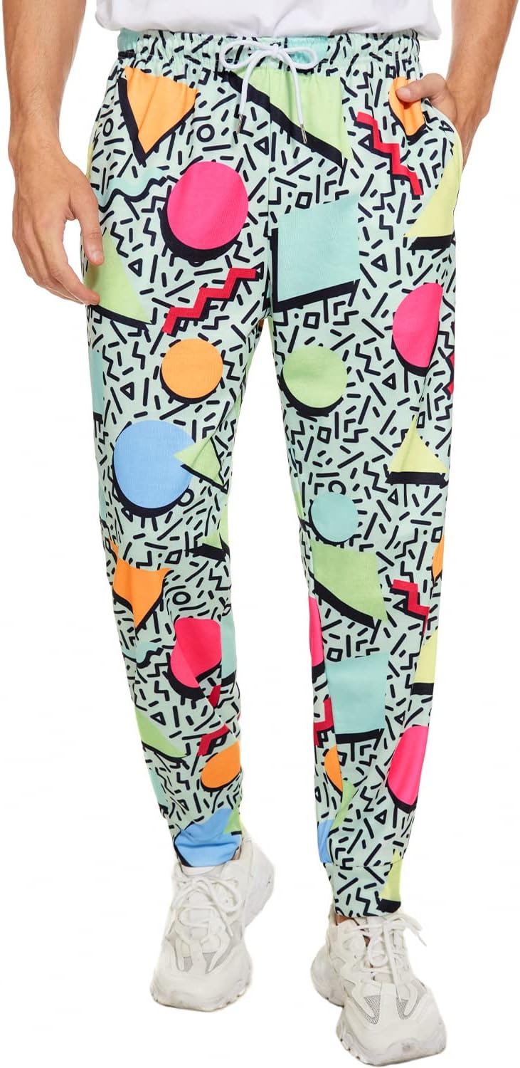 80s 90s Men's Sweatpants Retro Costumes Hip Hop Track Pants Vintage Jogger Workout Pants Sports Outfits for Men & Women