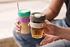 KeepCup Original, Lightweight Plastic Reusable Coffee Cup with Splashproof Sipper Lid - 8oz/227ml - Peaches