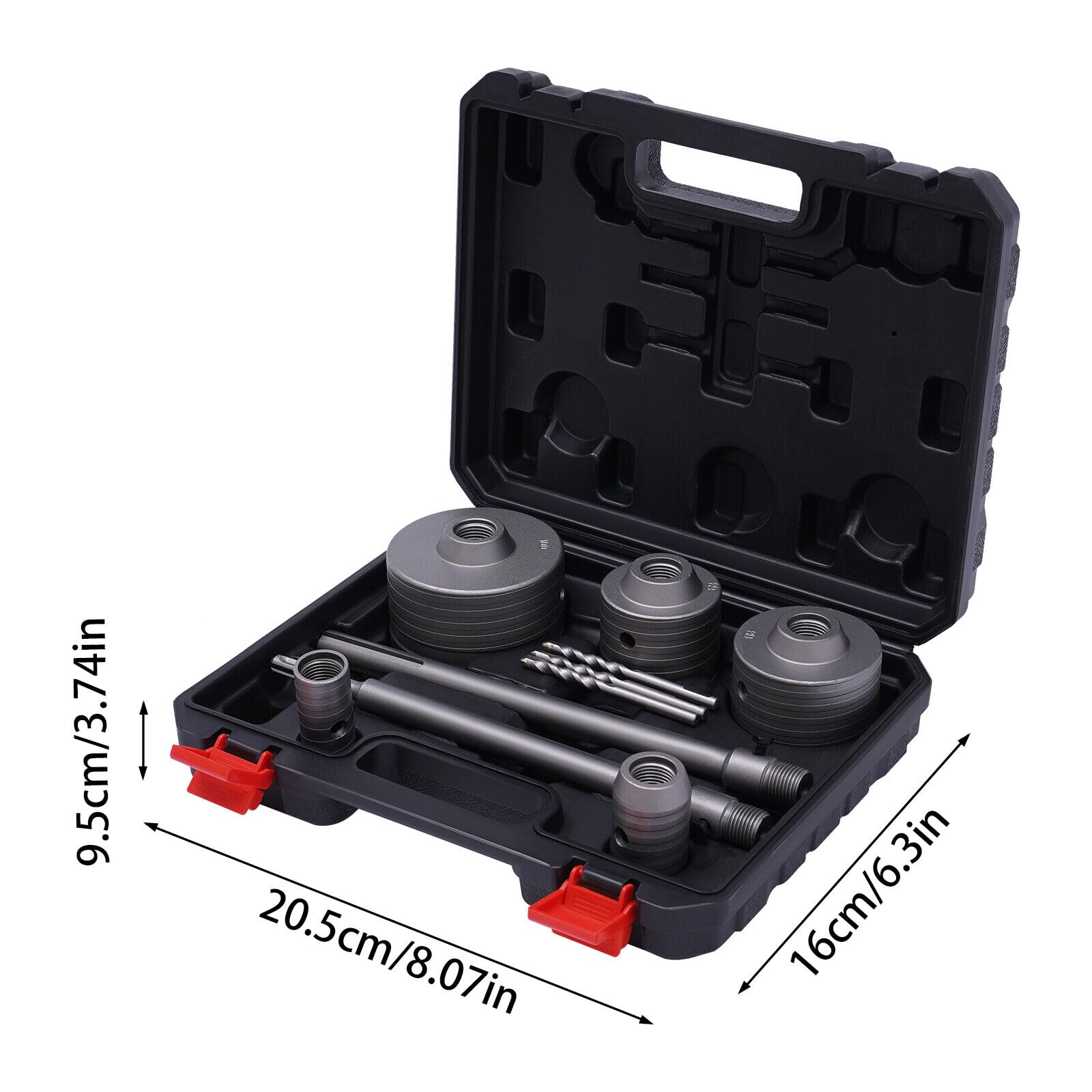 Set di punte per trapano per cemento e mattoni + attacco SDS-Plus/Max 300 mm