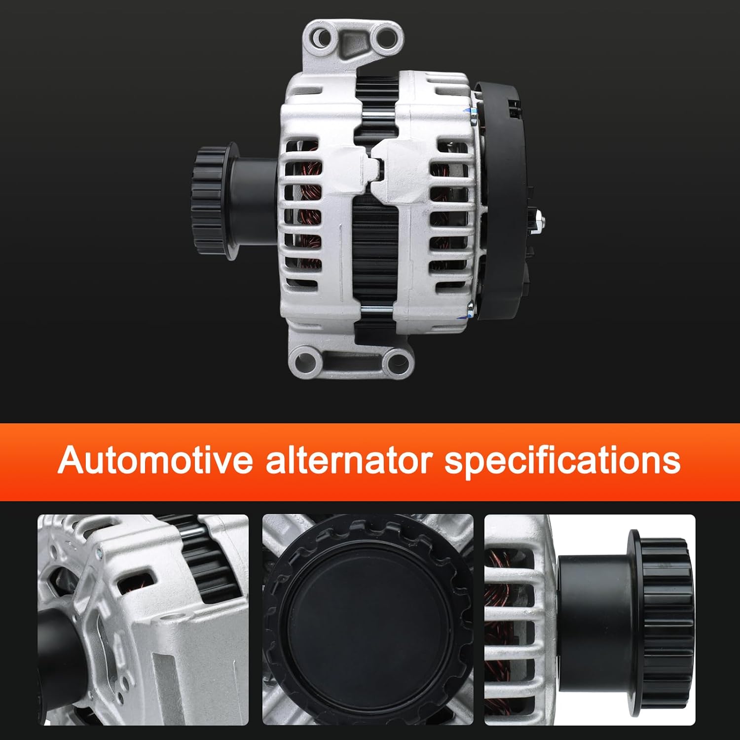 0121715009 Alternator For Volvo XC60 10-16, XC90 07-14, S60 11-16, S80 07-15, V60 15-16, V70 08-10, 12V 180A Counterclockwise Decoupler Pulley