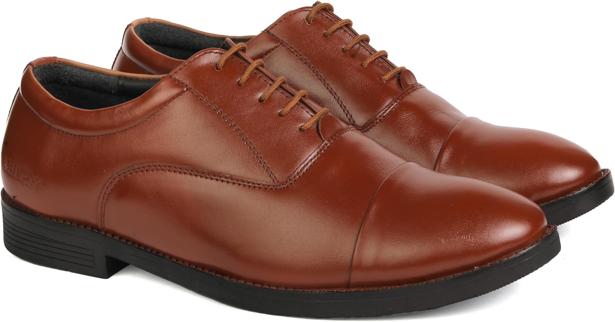 Leather Oxford Police Wardi Shoes, Medium Range, Black & Tan, TPR Sole, Sizes 3-11, Durable & Stylish Footwear for Professionals