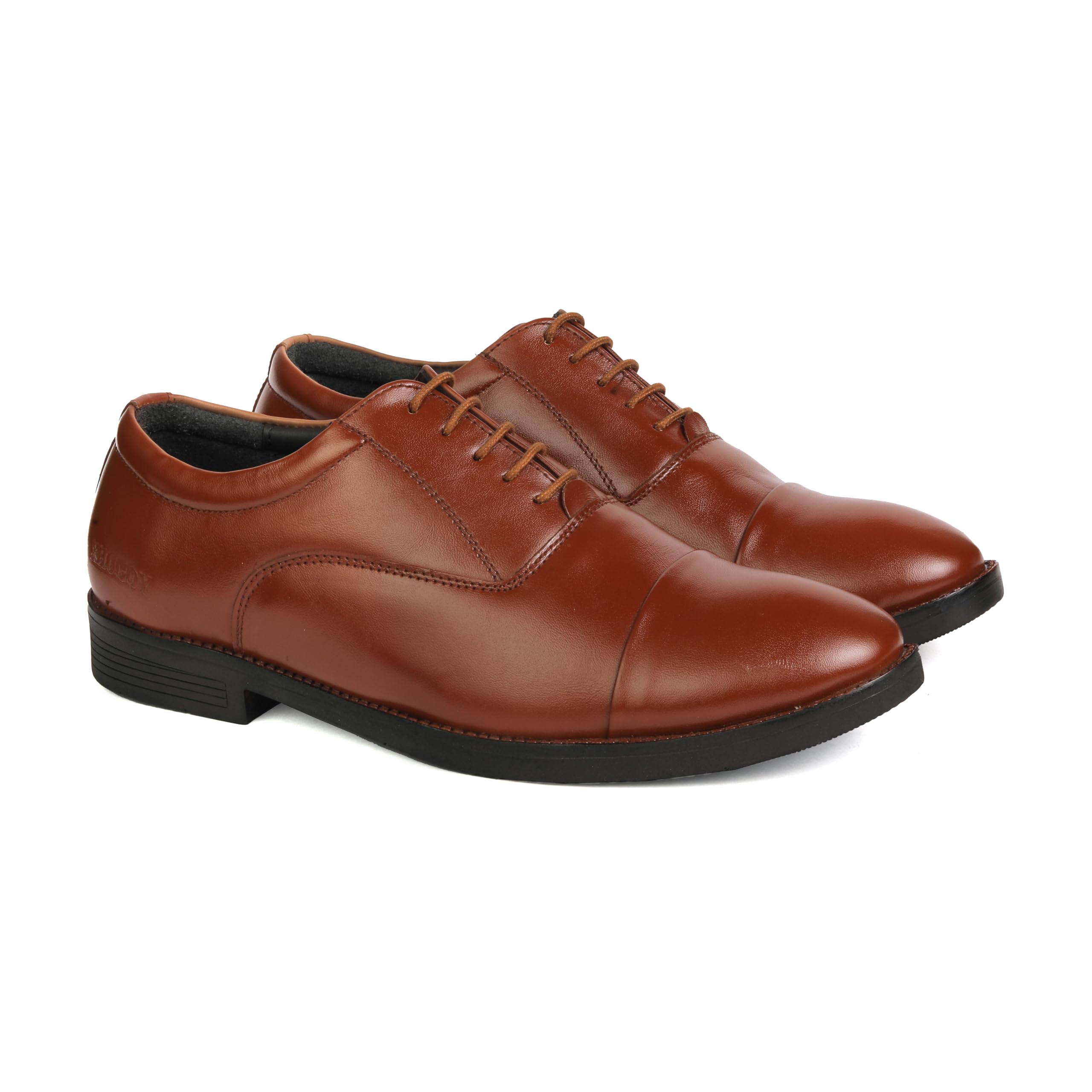 Leather Oxford Police Wardi Shoes, Medium Range, Black & Tan, TPR Sole, Sizes 3-11, Durable & Stylish Footwear for Professionals
