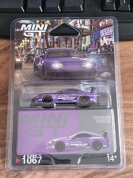 MINI GT A80 Top Secret GT-300 Top Secret Purple Metallic with Graphics Limited Edition 1/64 Diecast Model Car MGT01067