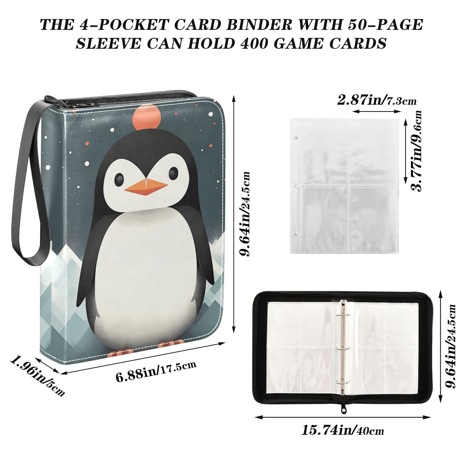penguin card sleeves Amazon.com: Penguin Waterproof Trading Card Binder,400-Pocket Trading Album  Display Holder,Display Case with Card Sleeves Card Holder Protectors Set  for Soccer Card,Gaming Cards,Yugioh,MTG and Other TCG 2010036 : 玩具和遊戲