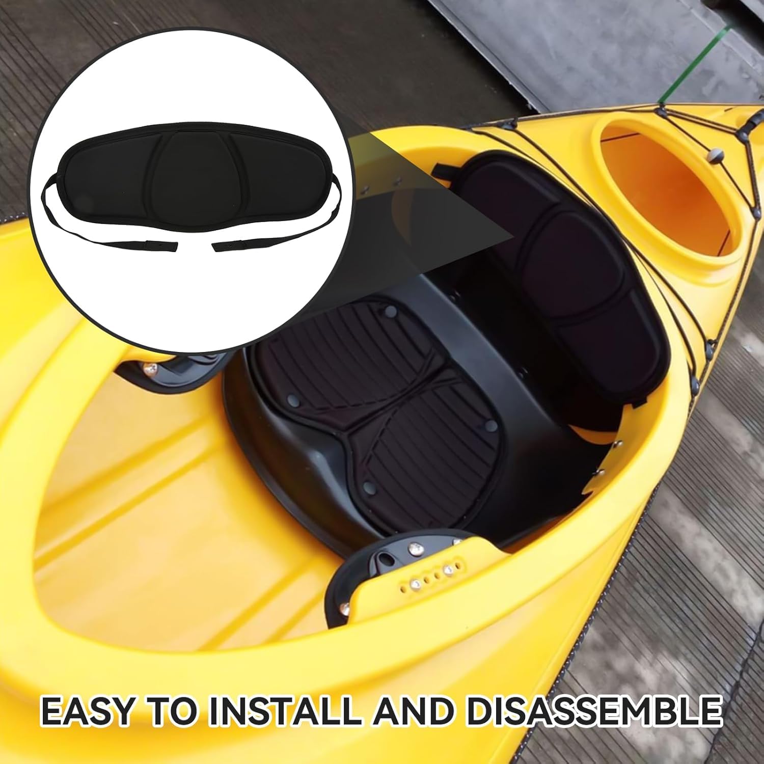 Sitzkajak Kajak Rückenlehne Kajak Kanusitz Rückenlehne Verstellbare Rückenlehne Rückenstütz Pad Rutschfestes Deluxe Kajak Kissen mit stabilen Gurten,Rückenband für Outdoor,Kajakfahren,Kanu,Boot