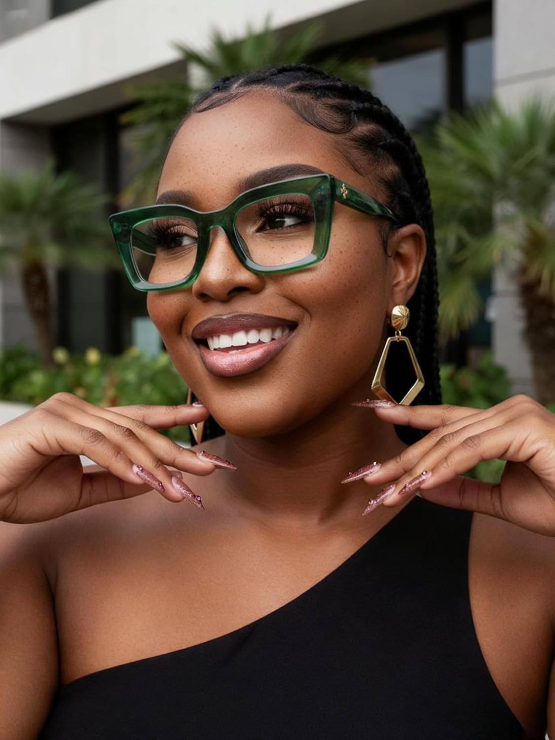 VISOONE Cat Eye Blue Light Blocking Glasses TR90 Anti-glare Women Calida - Image 2