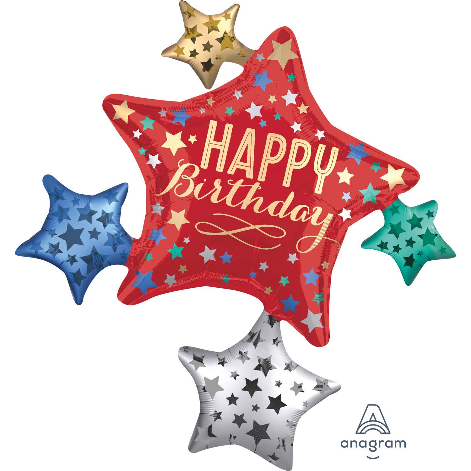 Bday Satin Star Cluster - SuperShape