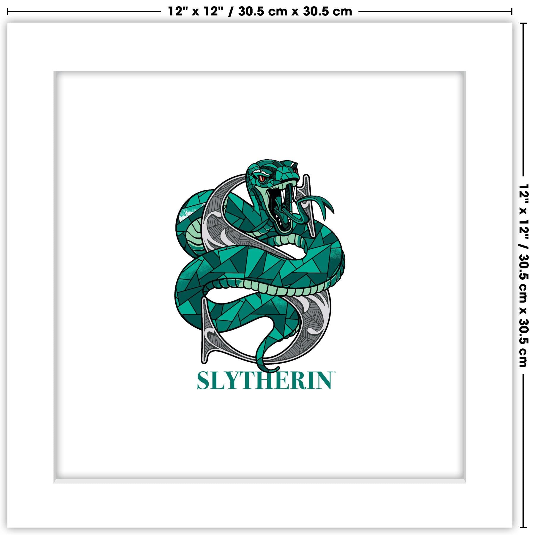 Amazon.co.jp: Trends International Gallery Pops ハリー・ポッター -  スリザリンクレストスタンドトゥギャザー ウォールアート ウォールポスター、30.54cm x 30.54cm、ホワイトフレームバージョン :  ホーム＆キッチン Trends International Gallery Pops ハリー ..., image size:1800x1800