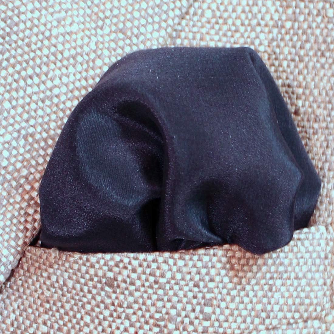 Royal Silk Fine Navy Blue 100% Silk Pocket Square Full-Sized 16"x16"
