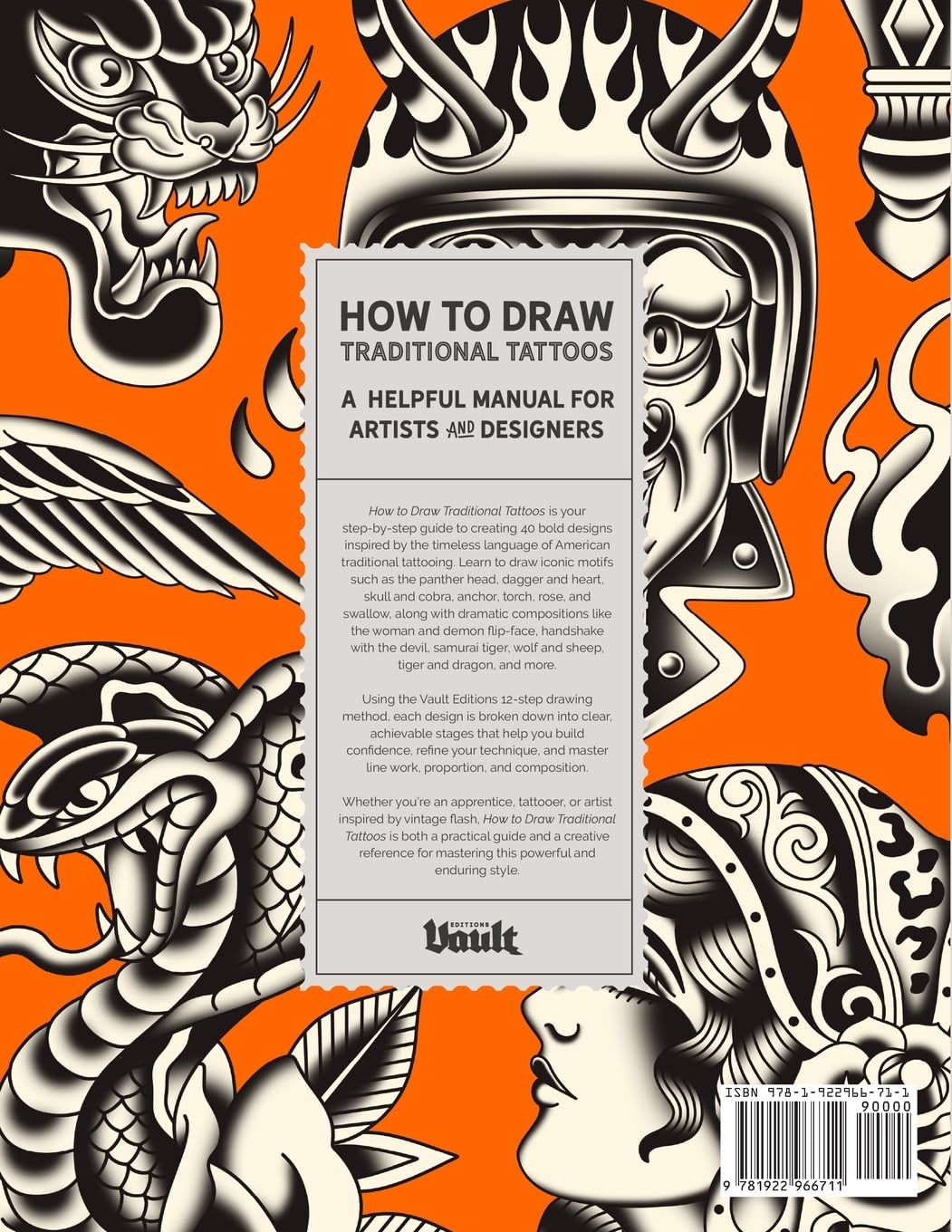 How to Draw Traditional Tattoos: A Step-By-Step Guide to Drawing Traditional Tattoo Flash Designs for Beginners (How to Draw series by Vault Editions)