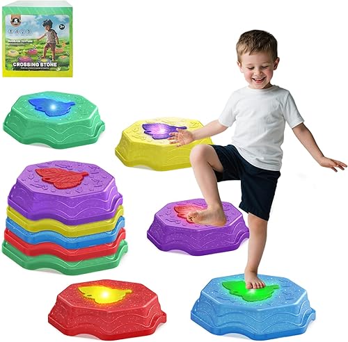 Miniatura 7 de Piedras para niños, 5 piezas de equilibrio de plástico antideslizante, piedras para niños pequeños de 3, 4, 5, 6, 7, 8 años, habilidades de