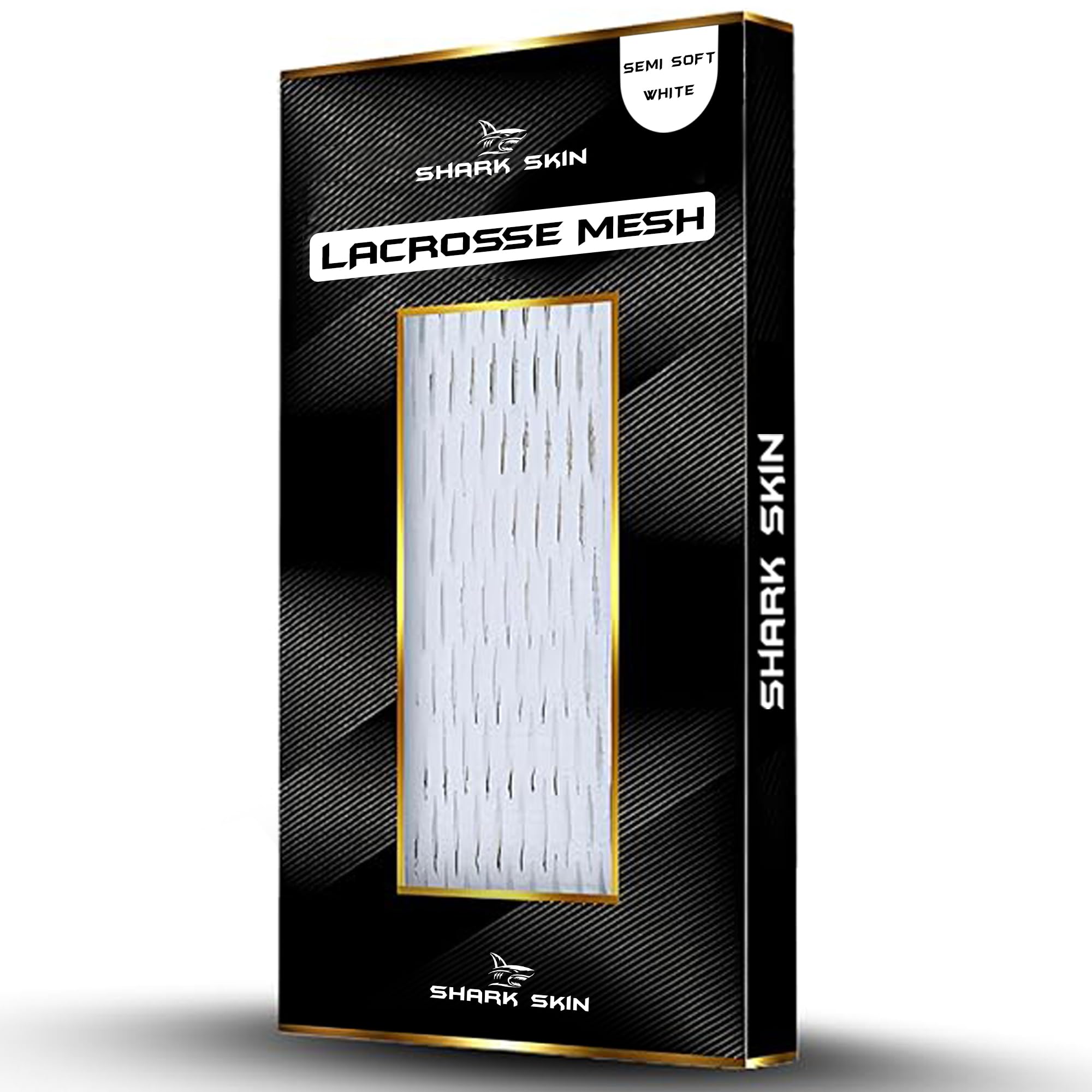 Shark Lax Semi-Soft Lacrosse Mesh - High-Performance Stringing Mesh for Enhanced Ball Control & Durability