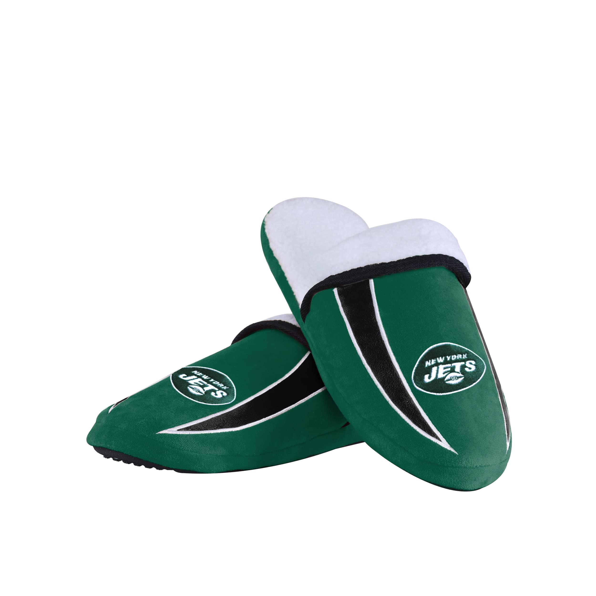 FOCO New York Jets NFL Mens Sherpa Slide Slippers