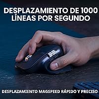 Vista 4 de Logitech MX Keys S Combo - Teclado y ratón inalámbrico de alto rendimiento con reposa muñeca, iluminación personalizable, desplazamiento rápido