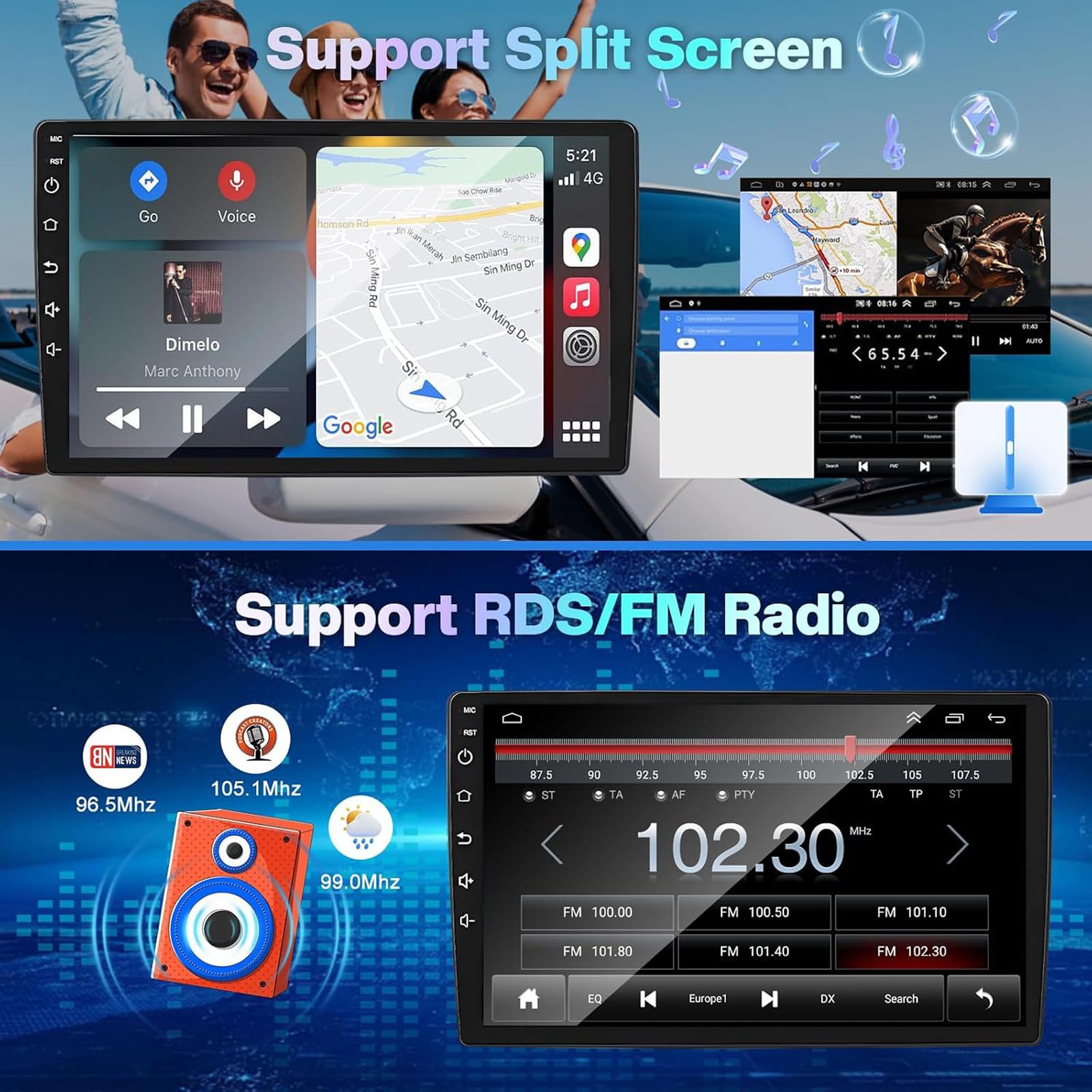 Android 15 Radio Samochodowe do La-ncia Ypsilon 2012-2020, Sieć 5G, 7-Calowy Ekran Dotykowy, Obsługa Bezprzewodowego CarPlay Android Auto, Nawigacja GPS, Bluetooth, WiFi, FM, SWC, k(Size:8Core 6+128G)