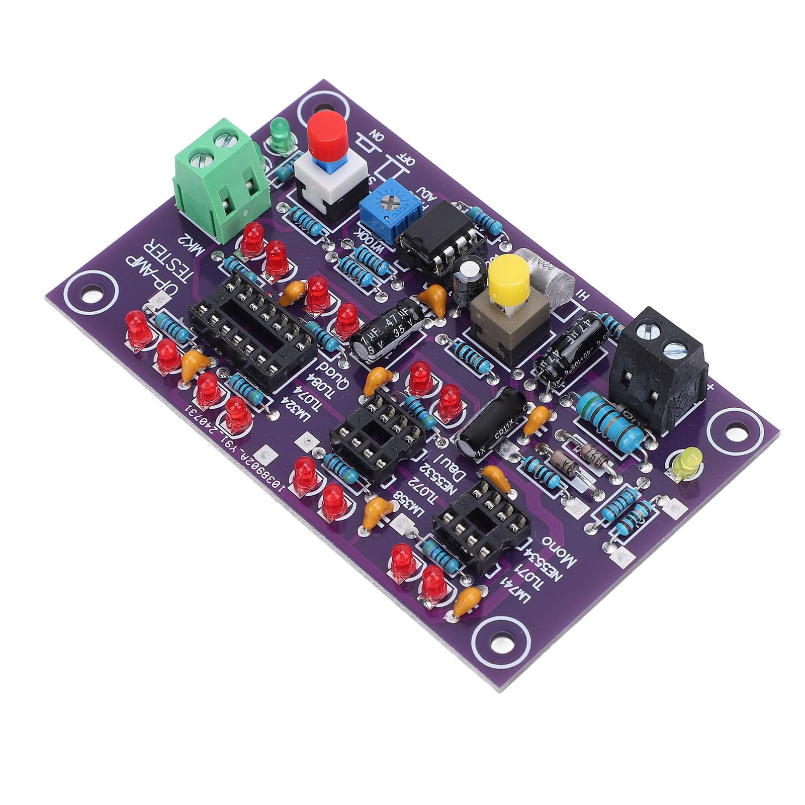 Modulo di Test OP AMP Scheda di Test 'amplificatore Operazionale Test del Circuito di Amplificazione per Tester T2 DC12V Singolo Doppio Quadruplo
