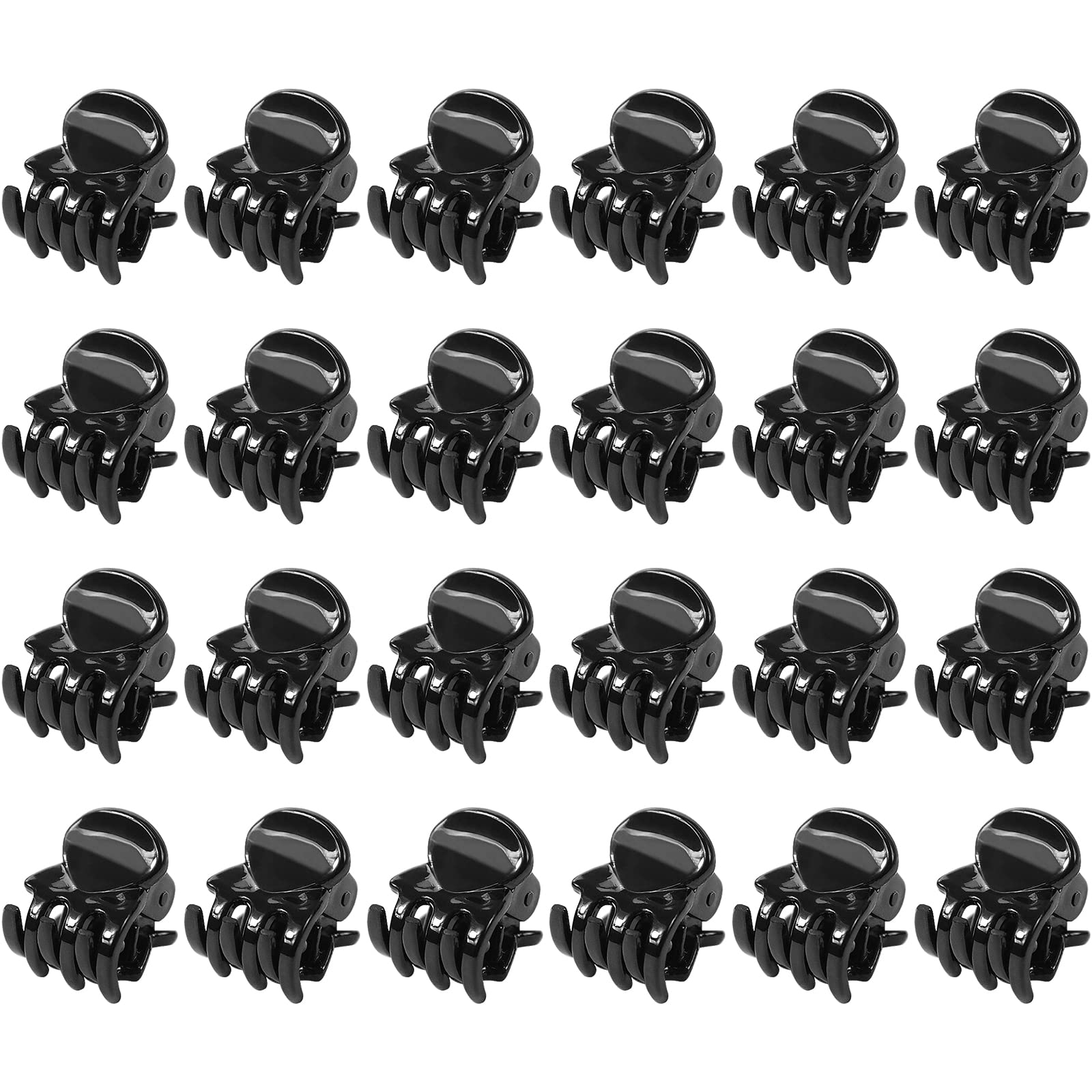 Hanyousheng Pinza Pelo, 24 PCS Mini Clips De Pelo, Horquillas Plásticas, Accesorios de Cabello para Mujere, Clips de Cabello Pequeños para Niñas y Mujeres(Negro)