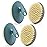 Body Scrubber 4 Pack, BEAUTAIL Gentle Exfoliating Shower Bath Brush, Soft Bristle Brushes for Sensitive Skin Women Men, Non-Slip Hand-Clip, Durable and Long Lasting (2pcs Blue+2pcs Gray)