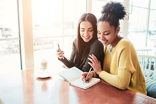 Miniatura 5 de Eccolo - Diario de rayas medianas, tapa flexible cosida, diario de escritura A5, 256 páginas rayadas de marfil, marcador de cinta, plano plano,