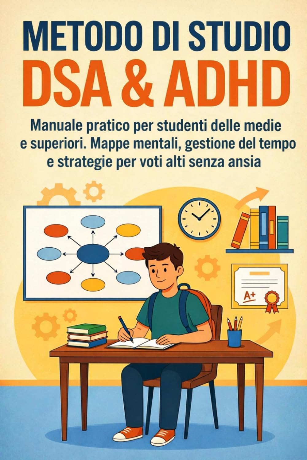 METODO DI STUDIO DSA & ADHD: Manuale pratico per studenti delle medie e superiori. Mappe mentali, gestione del tempo e strategie per voti alti senza ansia