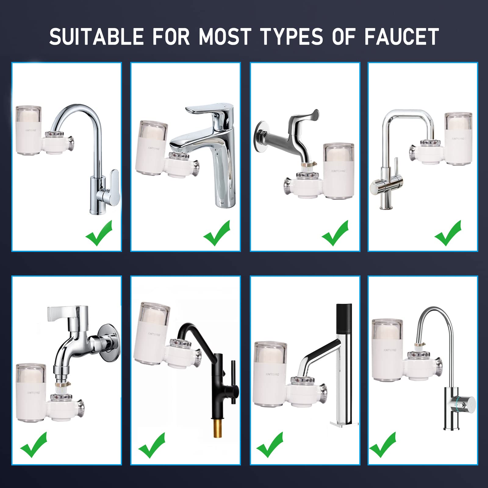 Filtro Acqua Per Rubinetto XNTONG - Con Carbone Attivo, Riduce Cloro E Calcare - Foto 4