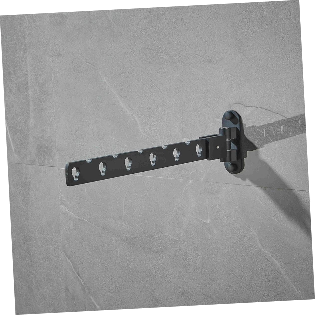 Punch Wall Mounted Clothes Hanger Holder Folding Clothes Drying Rack for Bedrooms Bathrooms Laundry Room Closet Space-Saving Sturdy Design Swing Function