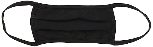 Port Authority Cubrebocas reutilizable (paquete de 50), color negro, Negro -