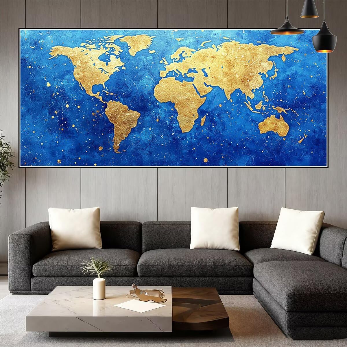 Karte Diamond Painting XXL 140x60cm, 5D Diamant Painting Bilder Abstrakt Muster, DIY Set Erwachsene mit Eckige Steine, Kreativ Set für Erwachsene, Herbstdeko, Geschenke für Frauen, Weihnachtsdeko S-54