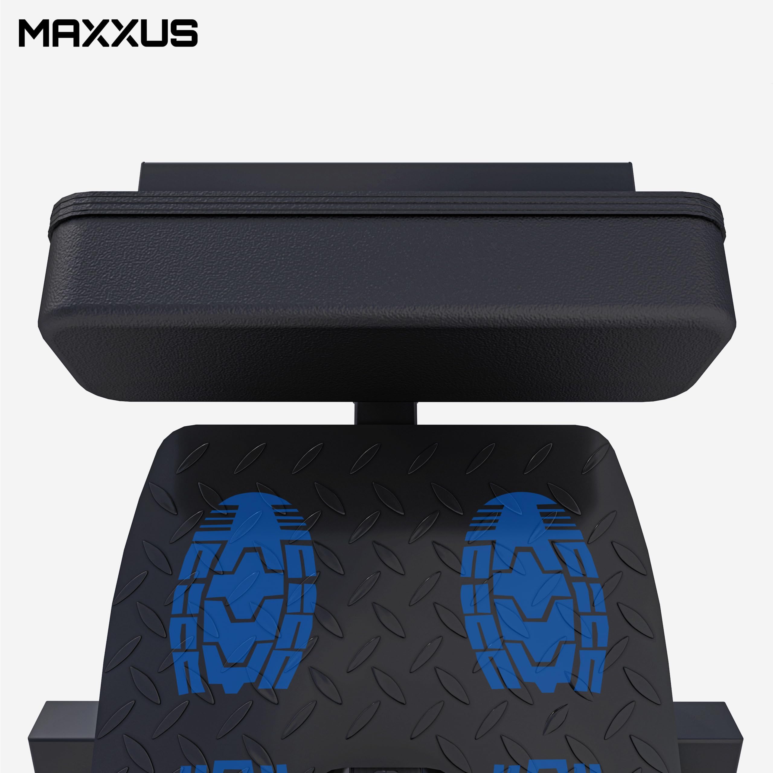 MAXXUS Hyperextension - Allenatore per la schiena, regolabile, fino a 150/180 kg, con fissaggio alle gambe, maniglie, per addominali, panca romana, allenamento multifunzionale, per casa, fitness
