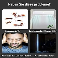 HIZH Ajtó Tömítés Öntapadós 94 cm Huzatfogó Ajtóalj Szigetelő Szalag Hangszigetelő Időjárás Elleni Védelem Fekete 8