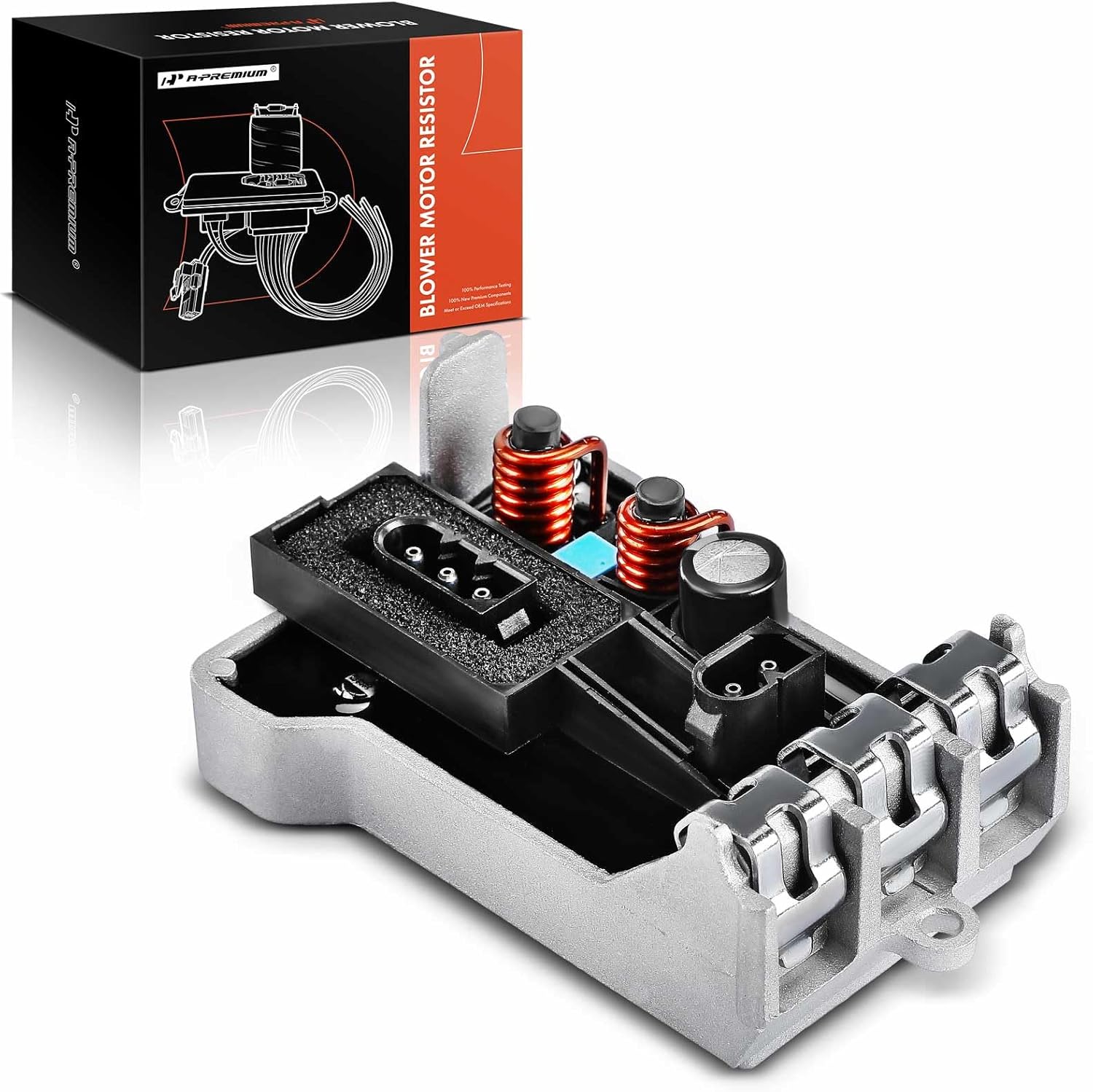 A-Premium Front HVAC Blower Motor Resistor Compatible with BMW 750Li 2006-2008, 745Li 2002-2005, 745i 2002-2005, 750i 2006-2008, 760Li 2003-2008, Alpina B7 2007-2008, 760i 2004-2006, M3 1991