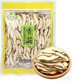 16 Oz Dried Sliced Shiitake Mushrooms for Cooking, Dehydrated Shiitake Mushroom Slices, Dry Mushrooms for Soup, Stemless, Vacuum Sealed, Rehydrate Quickly, Soft Texture, Fresh Flavor, Vegan, No Fumigation Sulfur