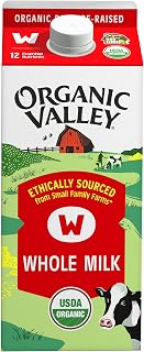 Organic Valley Organic Whole Milk Half Gallon 64 oz - USDA Certified, Nutrient-Rich from Family Farms