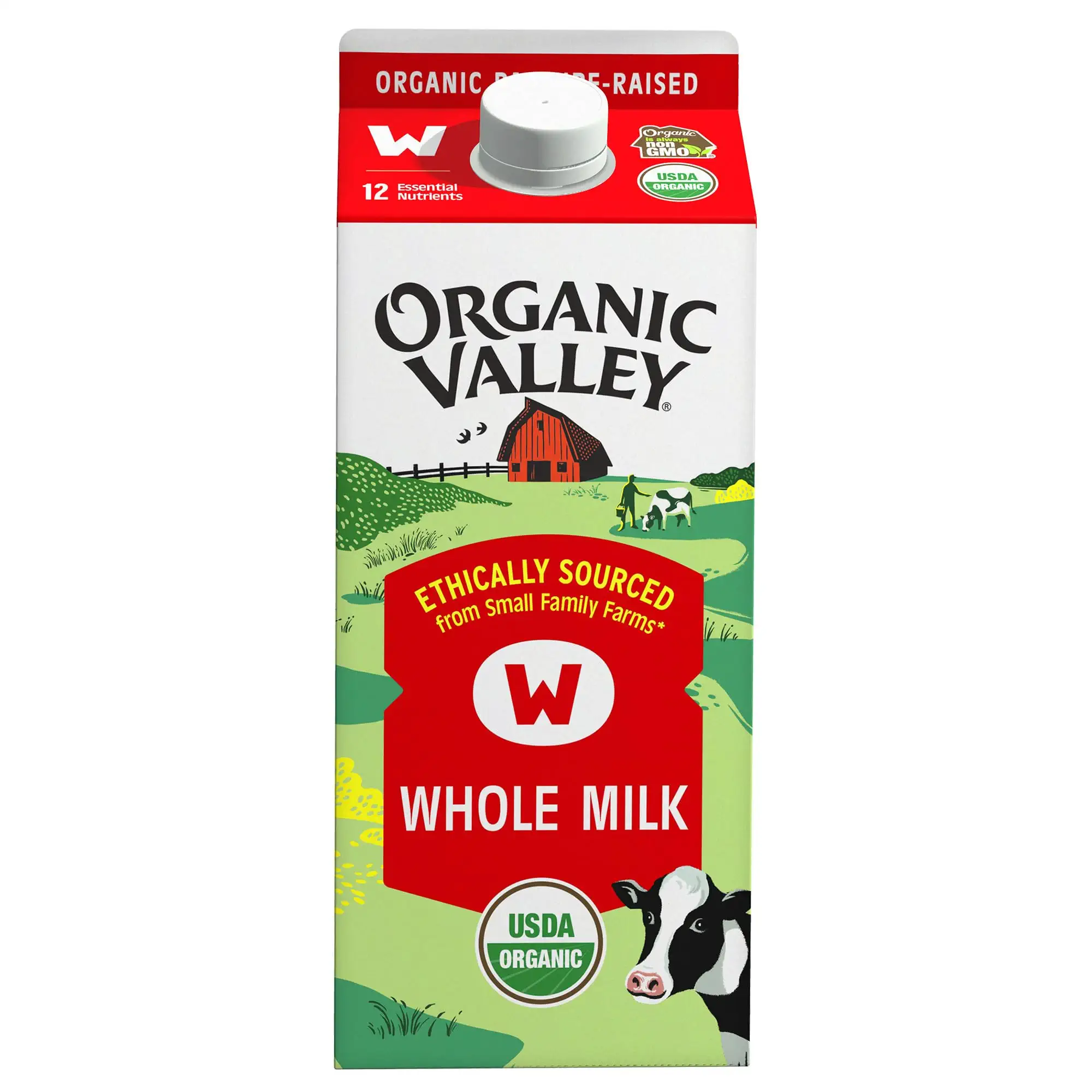 Organic Whole Milk, 64 Oz (Half Gallon)