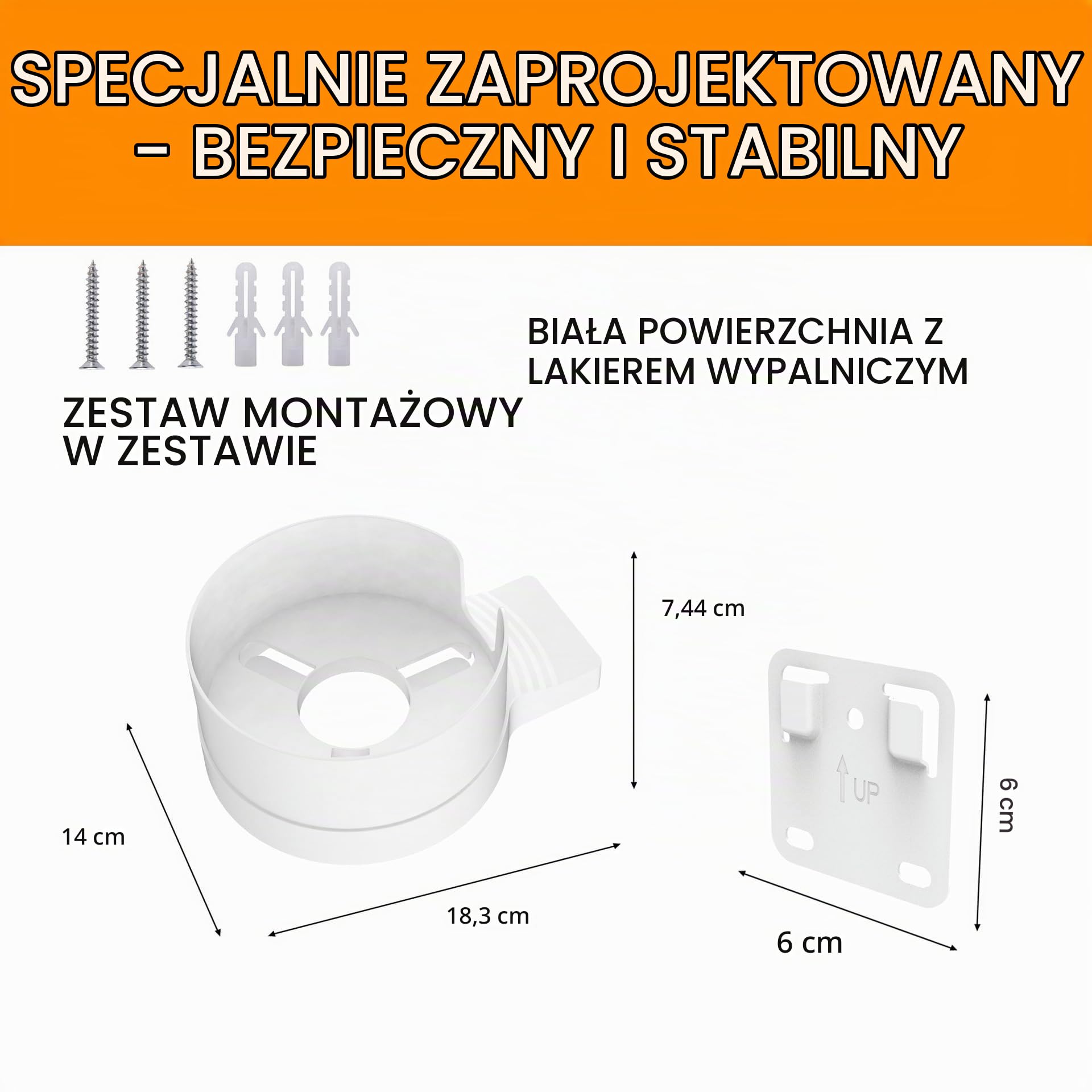 Stojak kompatybilny z TP Link Deco BE85/BE95 Mesh WiFi 7 System-Simple and Sturdy Wall Mount Stand Bracket TP Link Deco BE85/BE95 Bracket with Cable Management (biały, 3 sztuki)