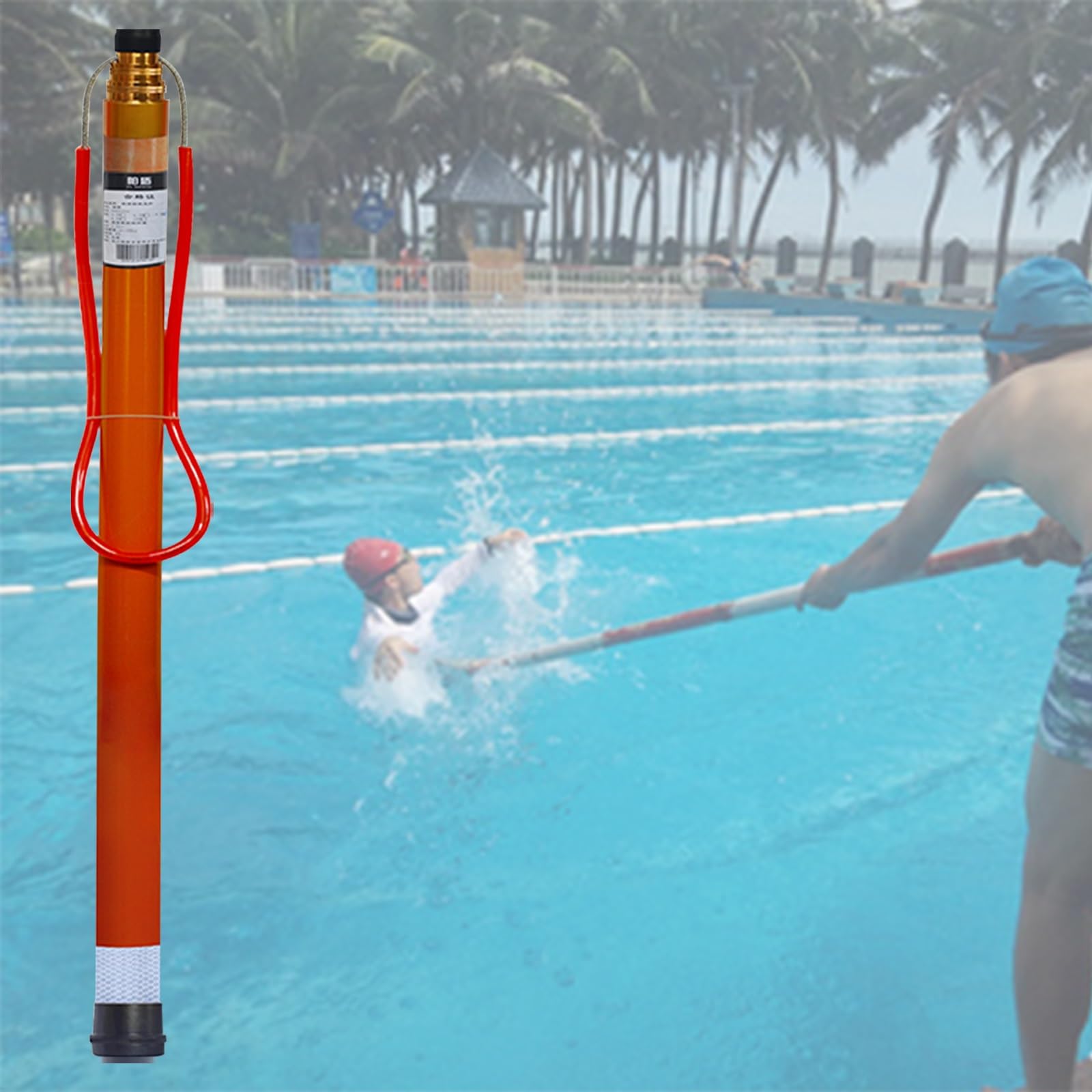 JKJZSALJ Rescue Pool Pole,Telescoping Pool Safety Hook Pole, 14.8Ft Adjustable 4-Section Rescue Tool For Drowning Prevention, Lifesaving Equipment For Swimmers In Distress,4.5m/14.8ft4 Section