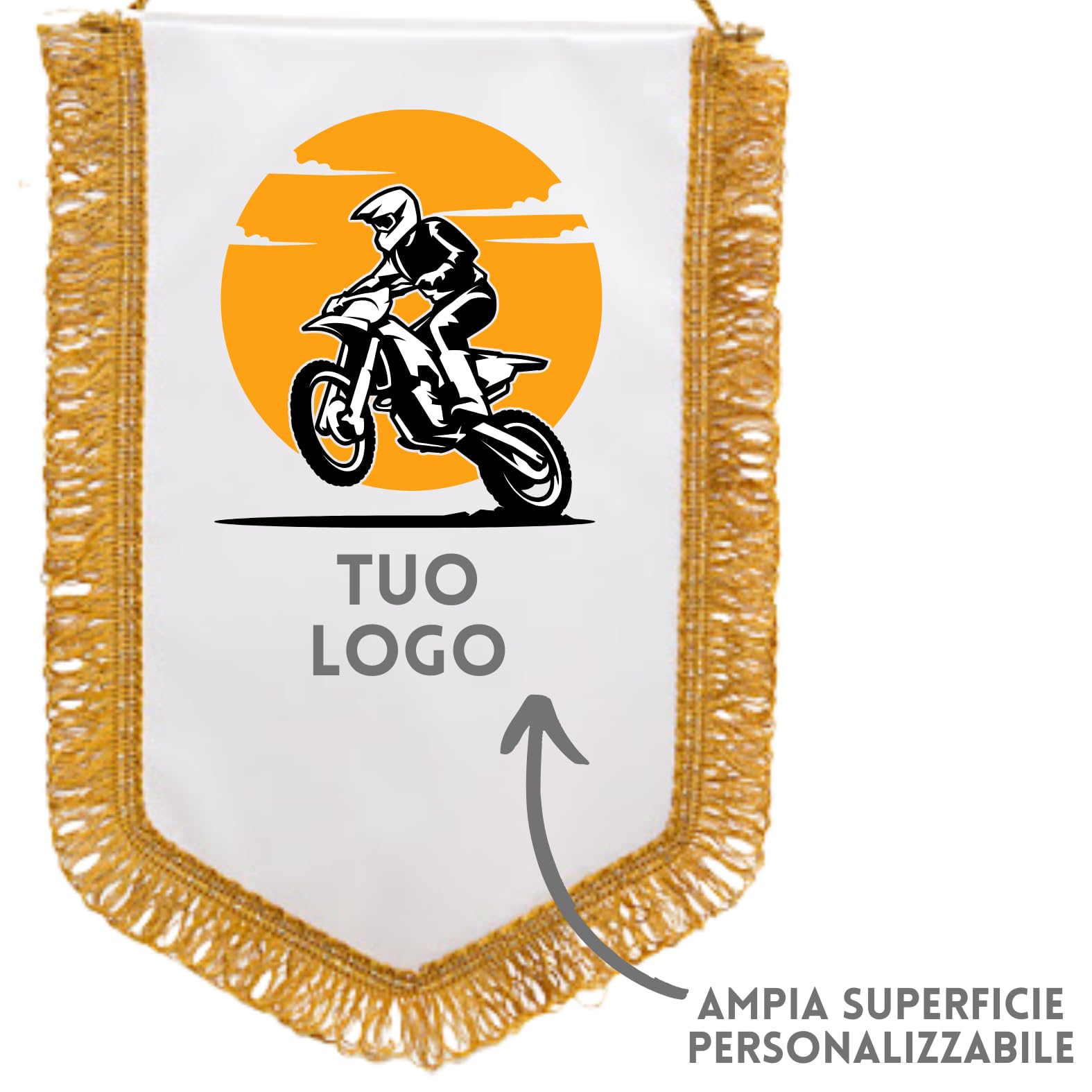 Gagliardetto Personalizzato 26x34 cm Squadre, Eventi, Ricordi - Stampa a Colori Vivaci, Alta qualità | 26.251