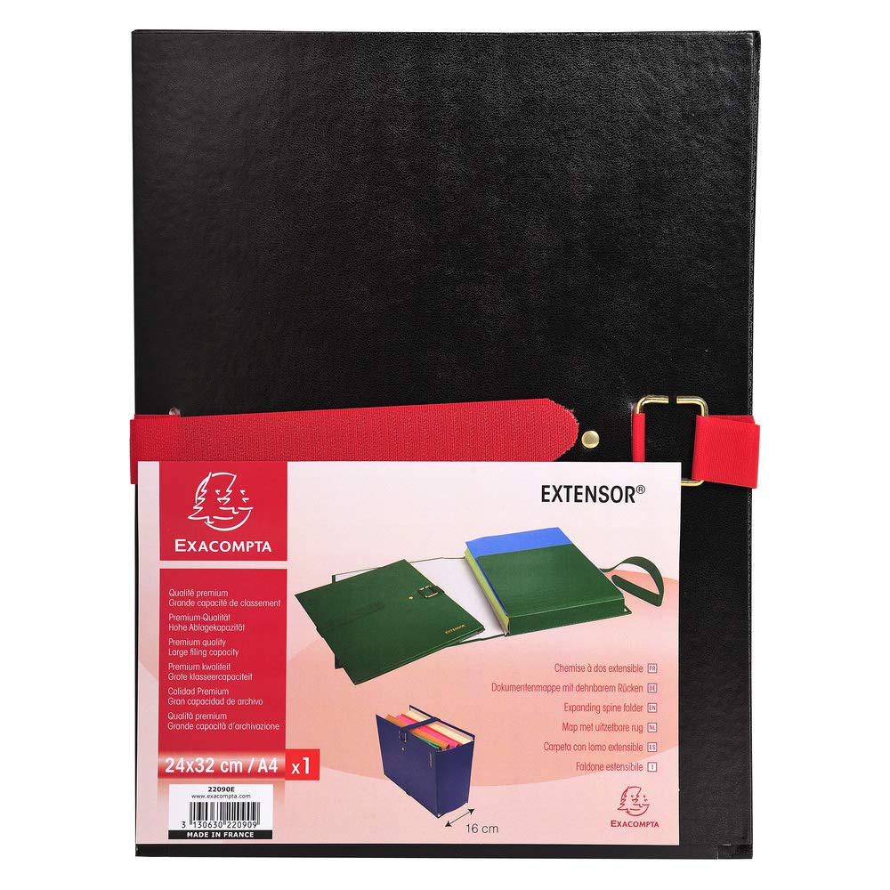 Exacompta - Ref. 22001E - 1 Extensor® stretch back folder - 24x32cm - Black - Image 4