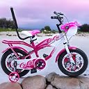 TONY Cycle Sports Gigi 14T BMX Bicycle | Single Speed Kids' Bike with Training Wheels | Ideal for Boys & Girls Ages 3 to 5 Years | Durable Sea Design for Safe and Fun Riding Experience (Pink) gallery image