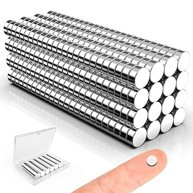 400 Pack Magnets, Caturledas 5x2mm Small Round Magnetic Rare Earth Neodymium Refrigerator Magnet for Home Kitchen Office School Crafts 3D Printing Industrial Scientific Purpose, Silver