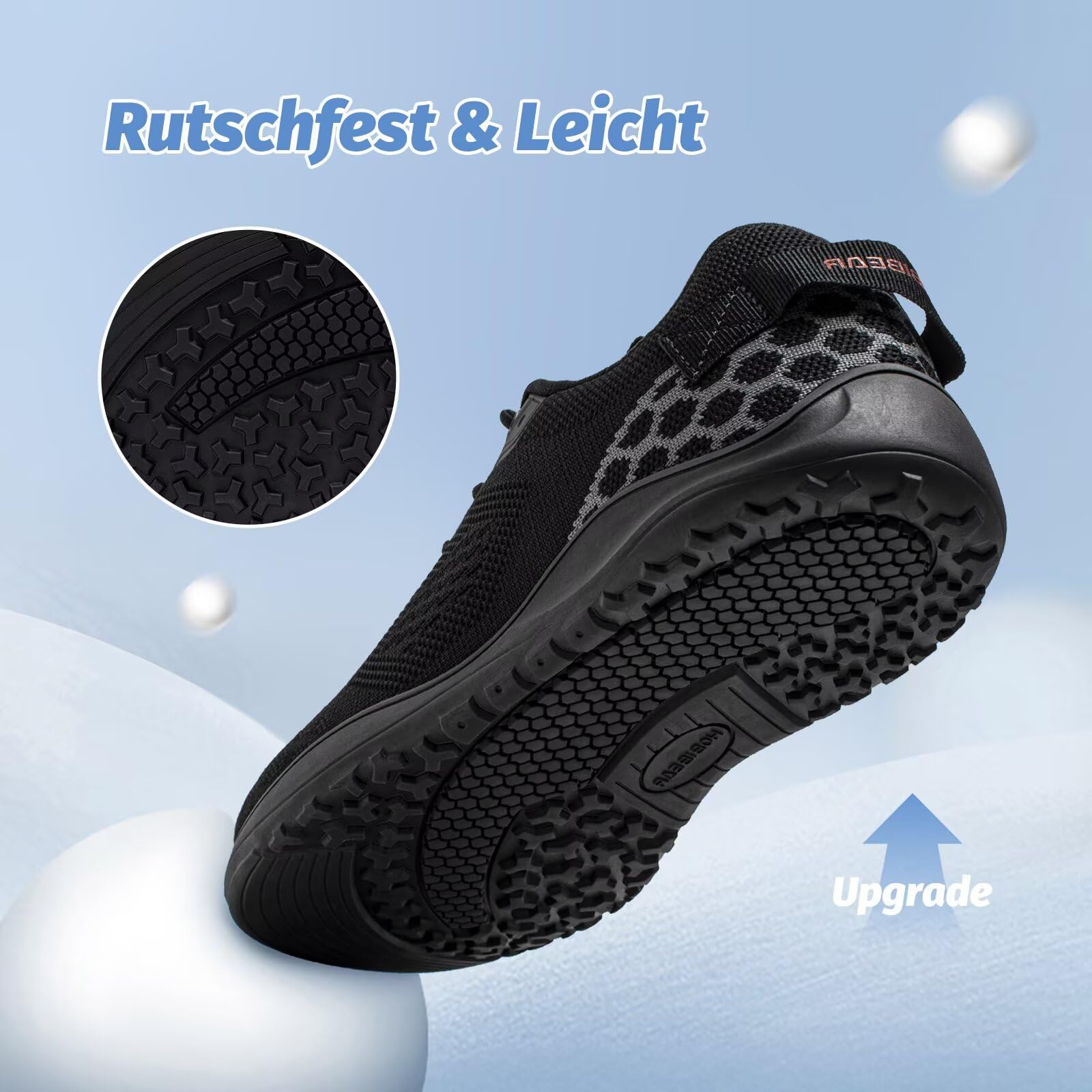 HOBIBEAR Unisex Barfußschuhe Schuhe Breite Barfuss Damen Herren Minimalistische Outdoor Trail Running