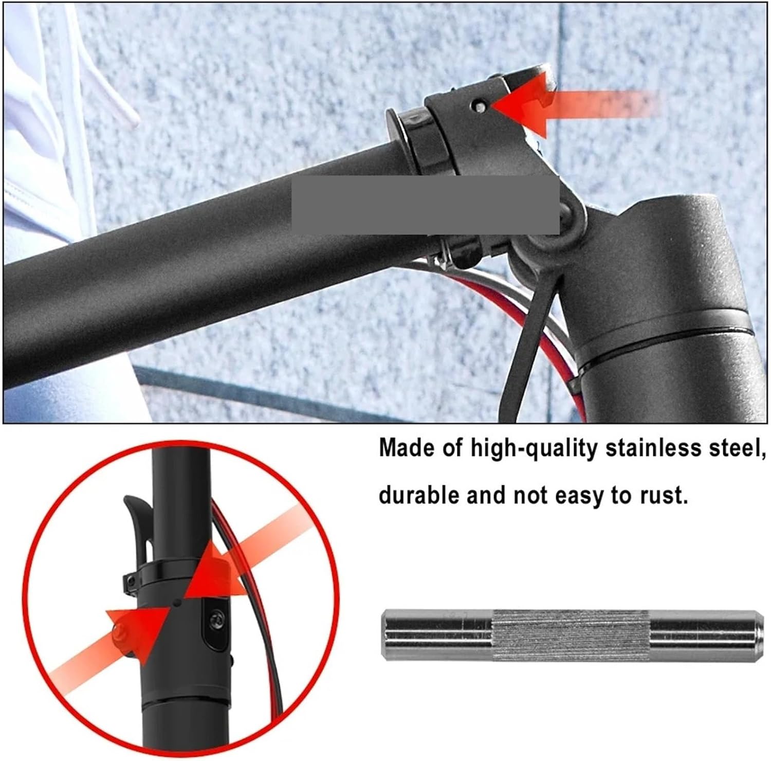 100PCS Folding Hook Pin Foldable Compatible with Xiaomi Compatible with Mijia M365 Pro 1S Pro2 Electric Scooter Reinforced Locks Buckle Hook Pin Accessories