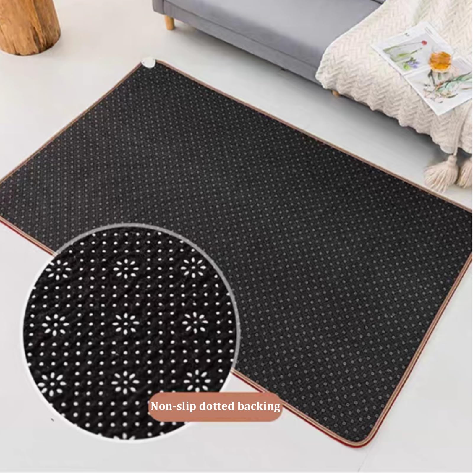 Tappeto riscaldante per pavimento, scaldapiedi da scrivania, tappetino riscaldante per soggiorno e ufficio, tappetino riscaldante con temperatura regolabile, effetto legno(50X80cm)