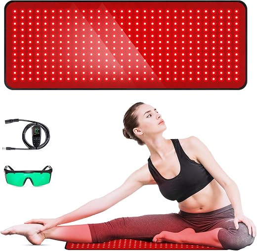 Red Light Therapy for Body, 31.5" * 11.8" Red Light Therapy Pad, Dual Chip Grade 360 LEDs 660nm & 850nm Infrared Light The...