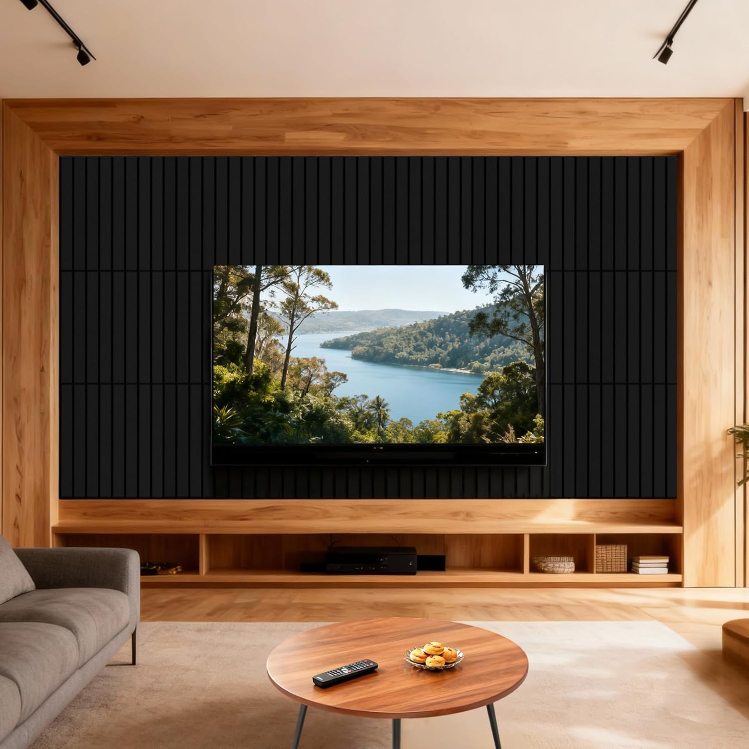 18 Pack Acoustic Panels Foams for Walls, 12x12x0.35 in Fireproof Sound Dampening Panels with Hook and Loops, Thick Noise Reduction Absorbing Mat for Home Theater Recording Room