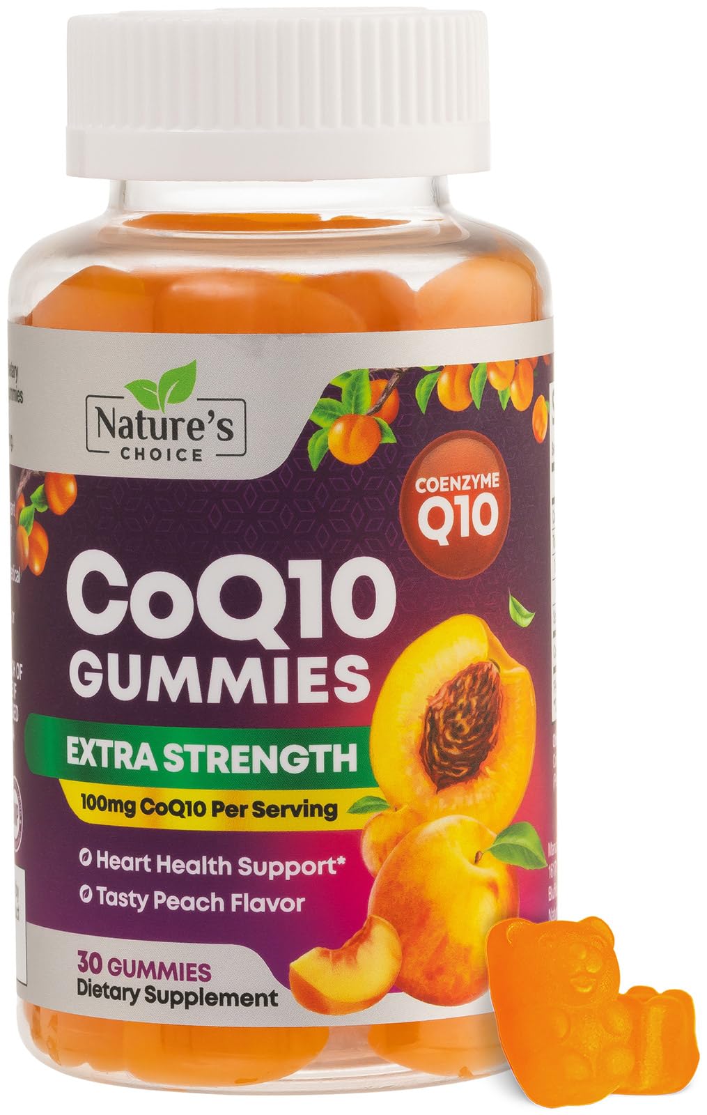 CoQ10 Gummies for Adults 100mg - 3X Strength High Absorption Antioxidant Supplement for Heart Health Support Energy Production