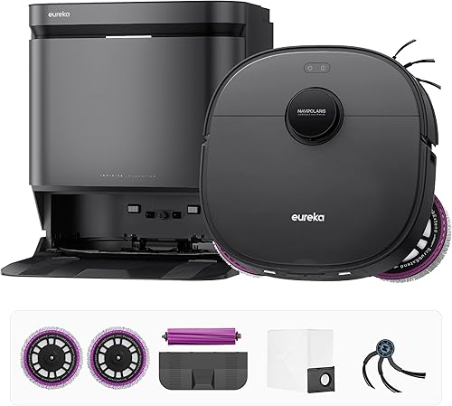 Miniatura 8 de Eureka J15 Evo - Robot aspirador ultra autovaciante, 22,000 Pa succión automática fregona elevación 131F aire caliente seco exfoliante extender