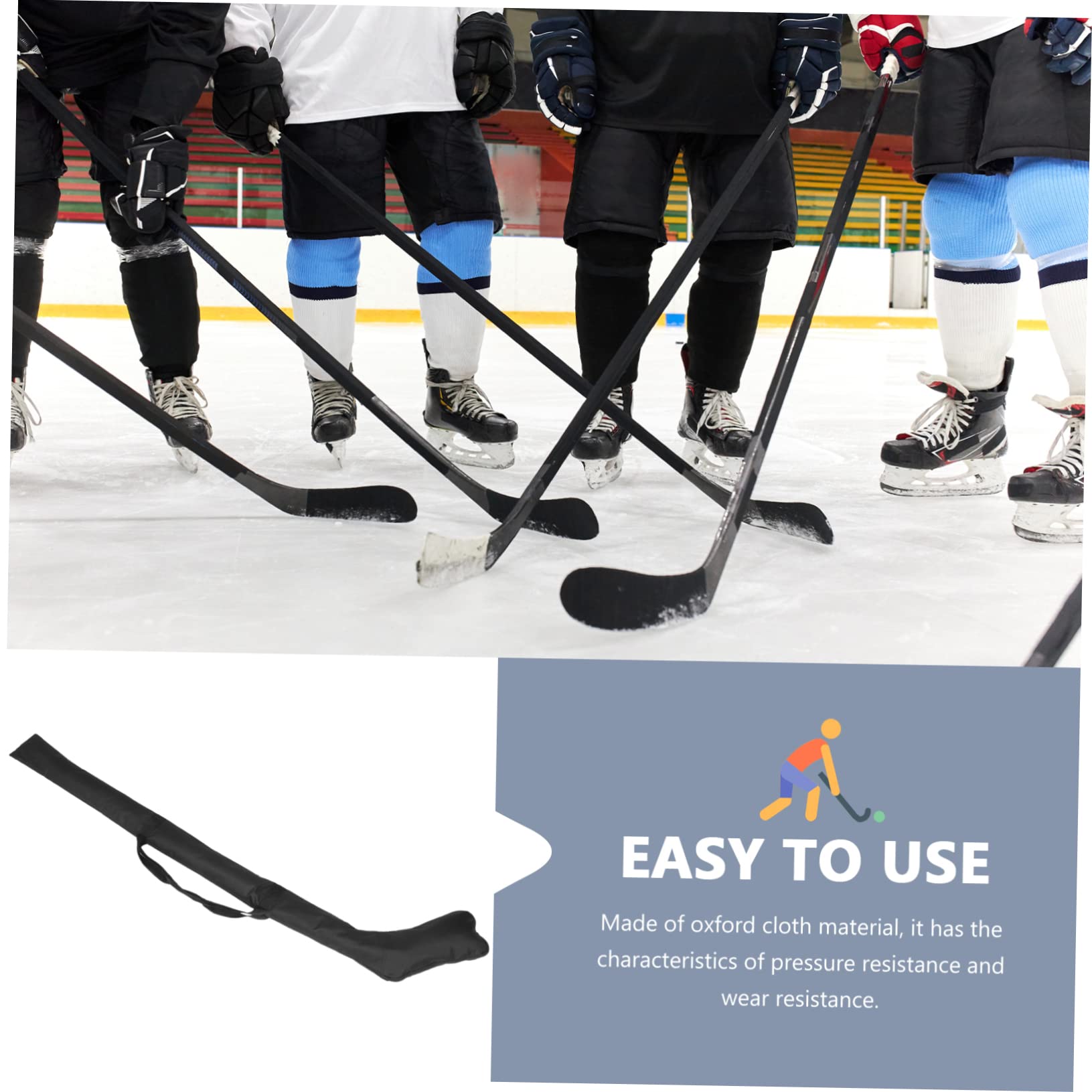 UKCOCO Bolsa Cremallera Fácil de Usar para Palo de Hockey en Color Negro de Tela Oxford Resistente al Desgaste y Diseño Especial para Ajuste
