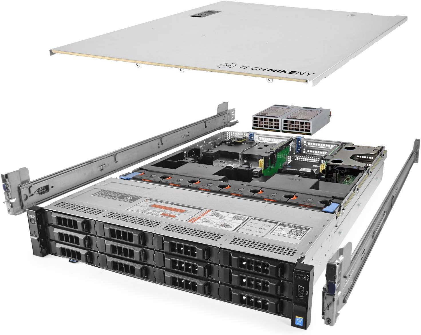 TechMikeNY Server 2X E5-2680v4 2.40Ghz 28-Core 64GB RAM + 12x Caddies PowerEdge R730xd (Renewed)