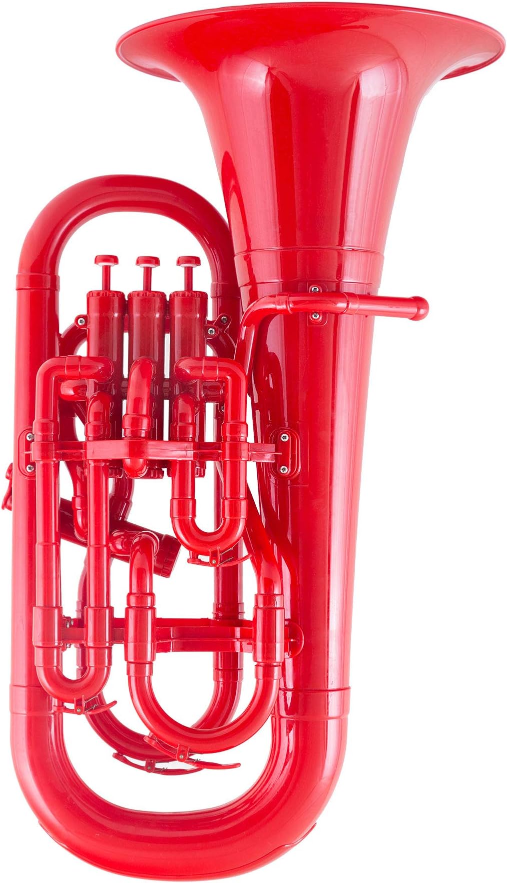 Kaizer Plastic Euphonium Bb B Flat 1000 Series Red with Soft Travel Bag & Mouthpiece PLY-EUP-1000RD